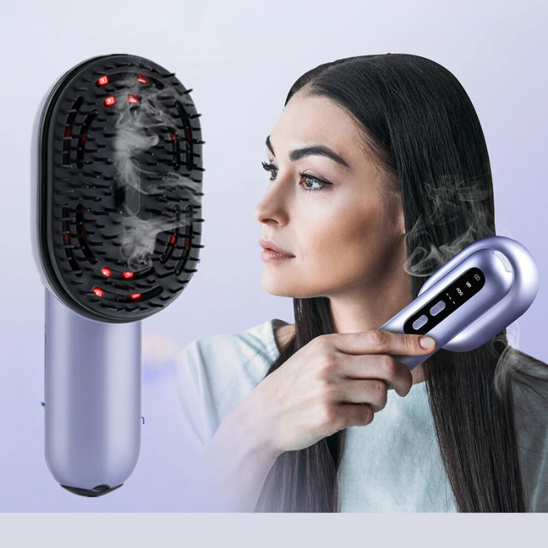  Glowspray Comb - Kopfmassaget mit Vibration und Haaröl Applikator-3