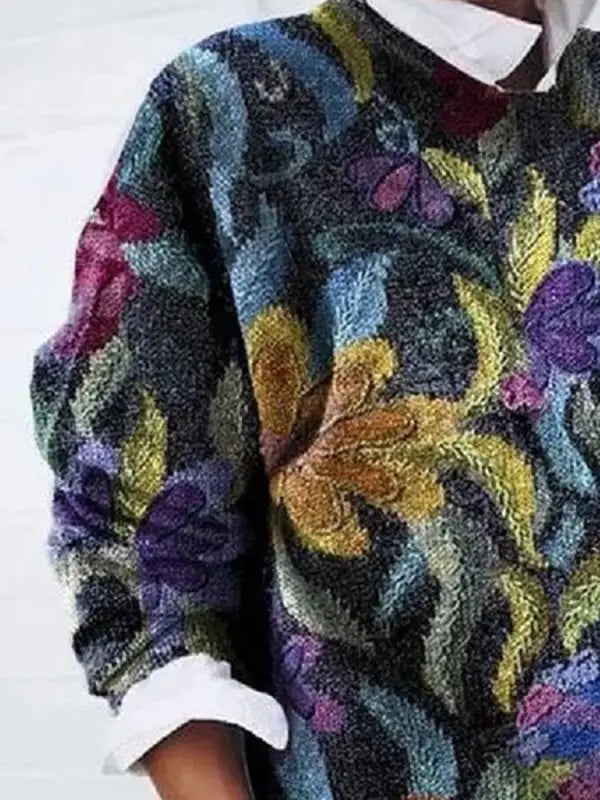 Solen | Stilfull damtröja med blommönster