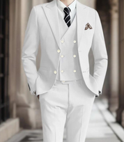 Slim-fit premium bomullsdräkt för män