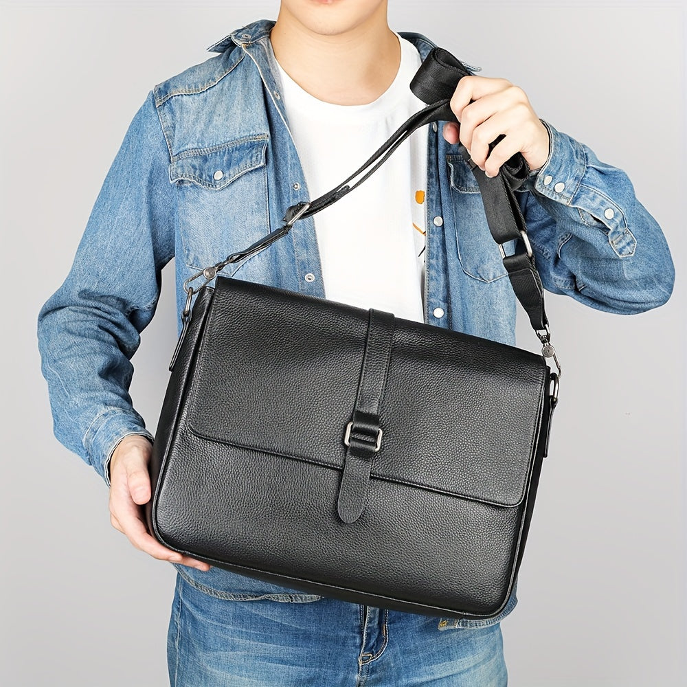 Tom | Leder Messenger axelremsväska