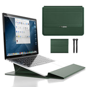 3-in-1 wasserdichte Laptophülle mit schockresistentem Design und Zubehörspeicher-Eleganter MacBook-Koffer für Reise und Büro 0