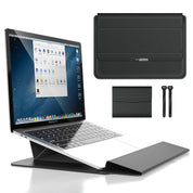 3-in-1 wasserdichte Laptophülle mit schockresistentem Design und Zubehörspeicher-Eleganter MacBook-Koffer für Reise und Büro 1