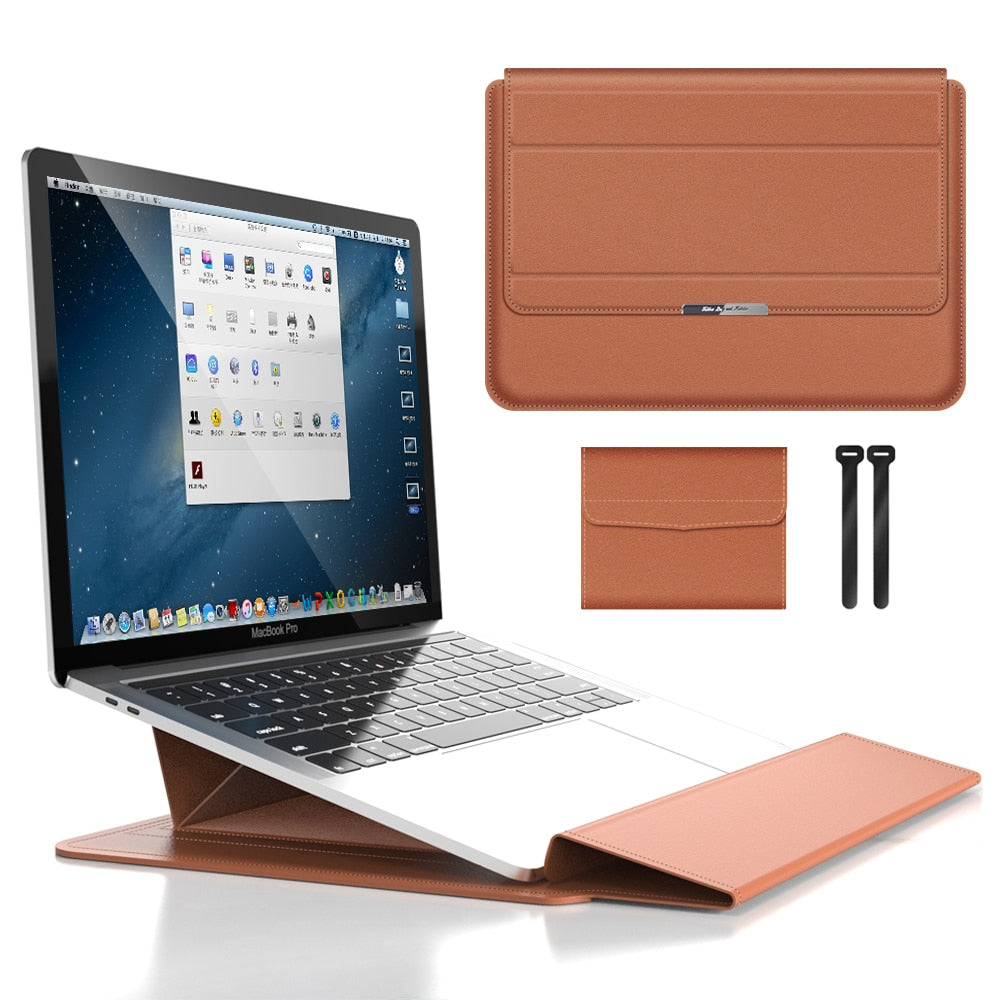 3-in-1 wasserdichte Laptophülle mit schockresistentem Design und Zubehörspeicher-Eleganter MacBook-Koffer für Reise und Büro 3