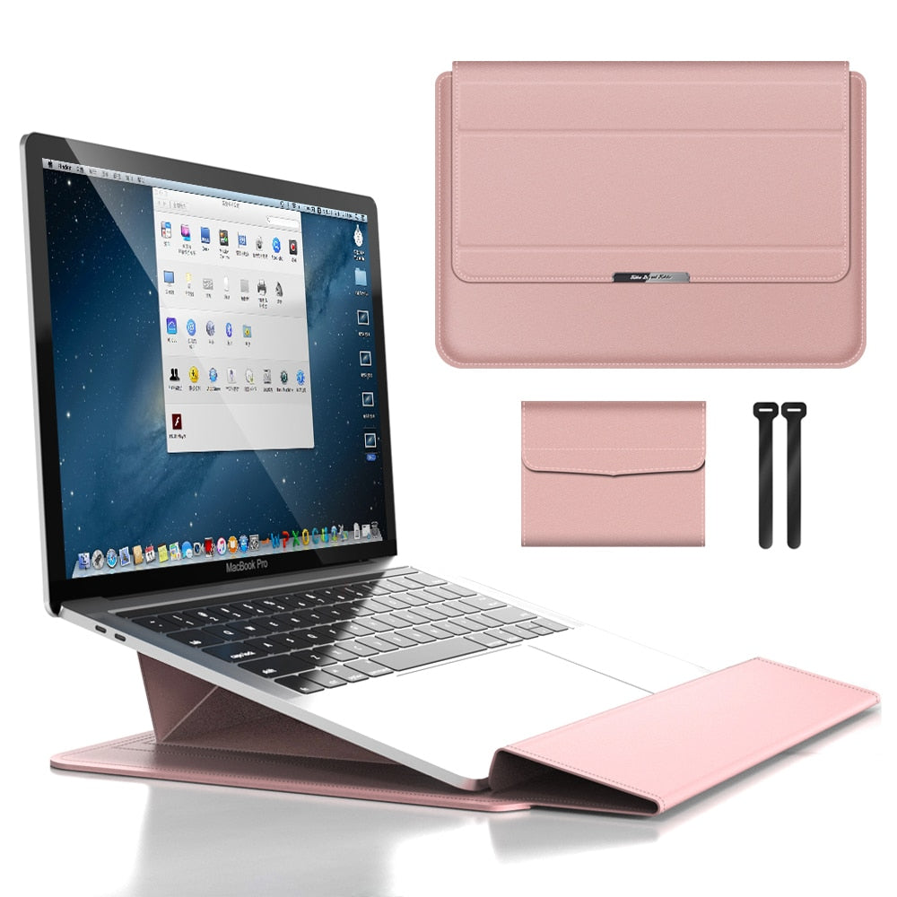 3-in-1 wasserdichte Laptophülle mit schockresistentem Design und Zubehörspeicher-Eleganter MacBook-Koffer für Reise und Büro 5