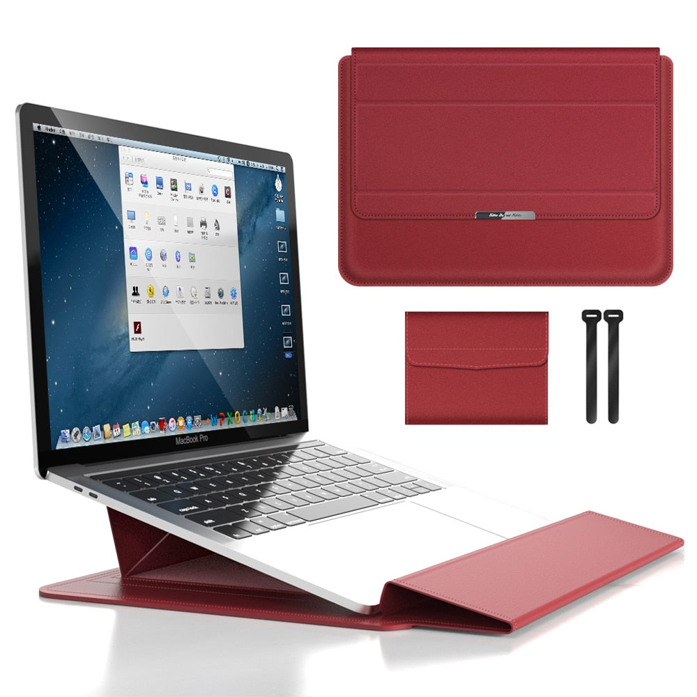 3-in-1 wasserdichte Laptophülle mit schockresistentem Design und Zubehörspeicher-Eleganter MacBook-Koffer für Reise und Büro 6