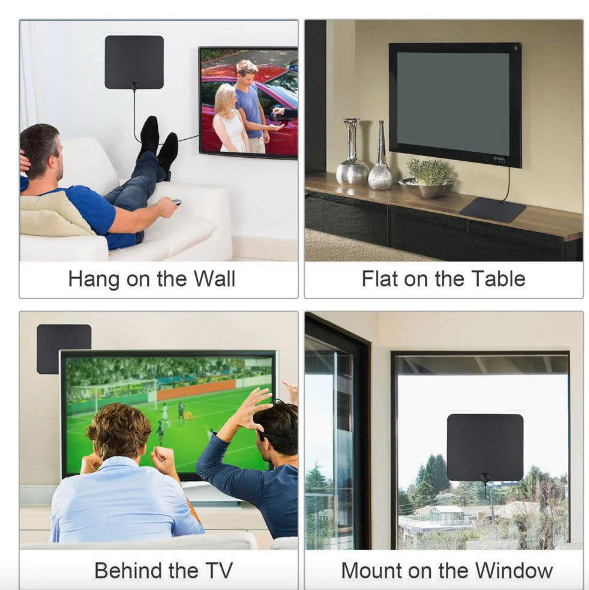 300 Meilen Innenräume Digital Amplified HDTV -Antenne mit Signal -Booster 1