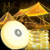 4 In 1 Camp Light - Tragbare Camping -Laterne, Saitenlichter mit 8 Beleuchtungsmodi, wiederaufladbare Power Bank für Outdoor -Abenteuer 0