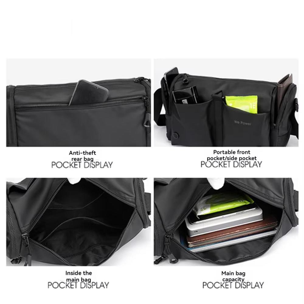Mason | Herren Große Kapazität Wasserdichte Crossbody Messenger Tasche