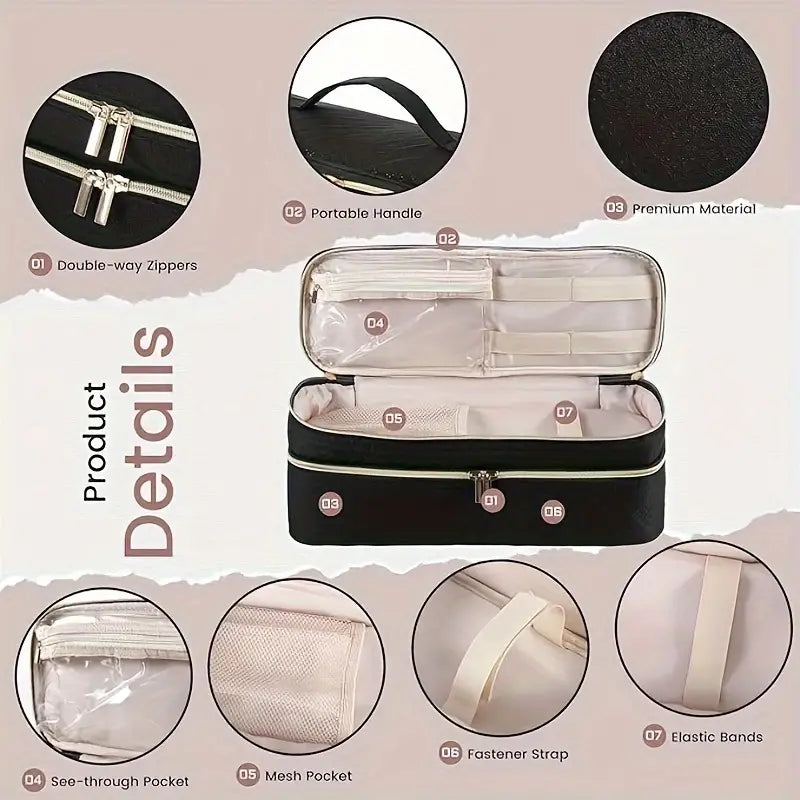 Sheila | Doppelschichtige Aufbewahrungsdesign Schönheits-Essentials Organizer