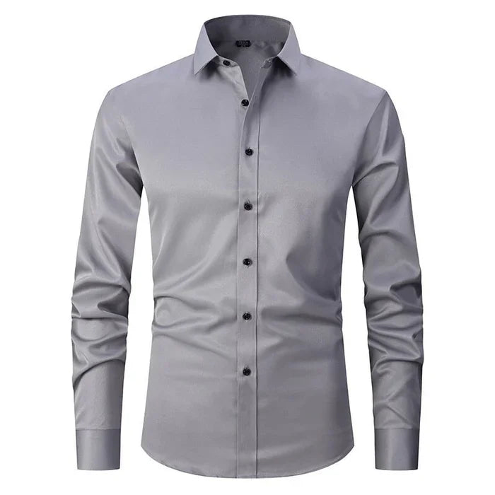 LUCA | Klassische Elastische Herrenhemd: Eleganter und Faltenfreier Stil