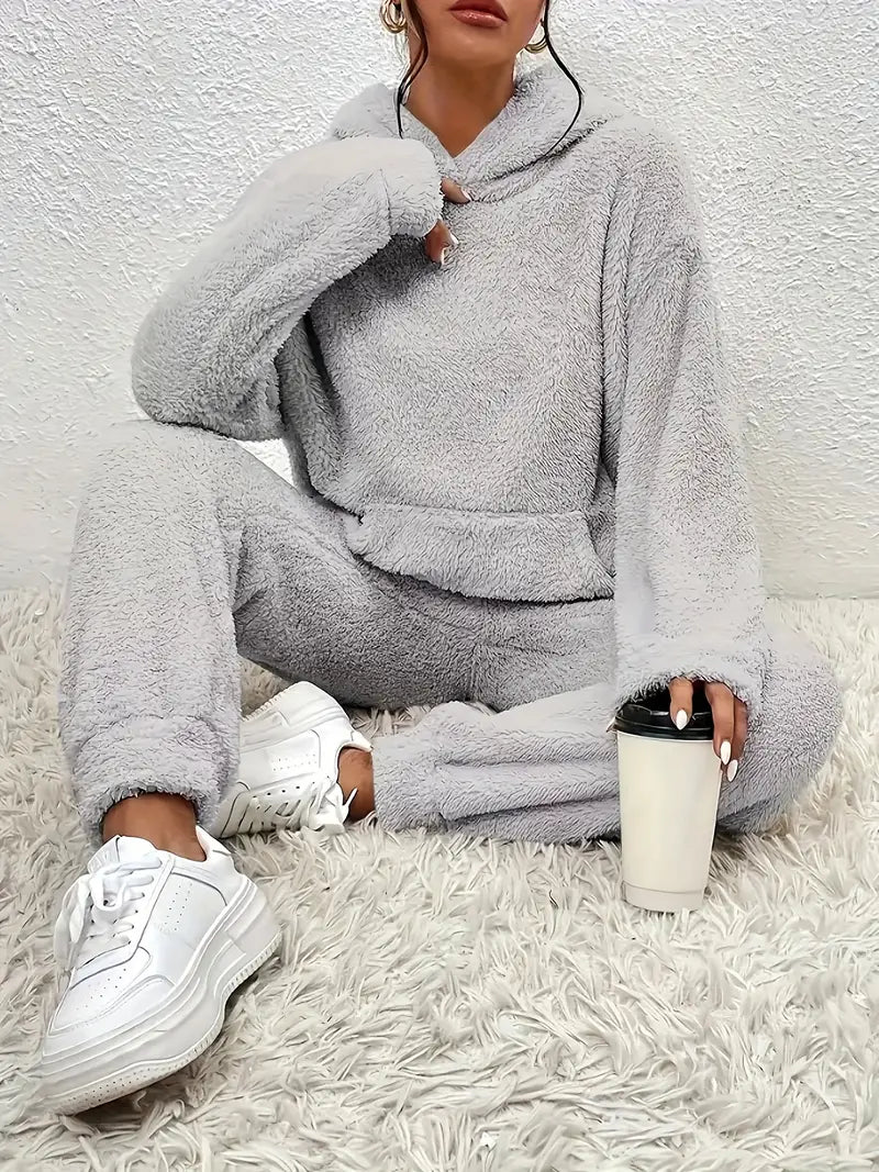 HAILEY | Dam Teddy-Fleece Tvådelat Set