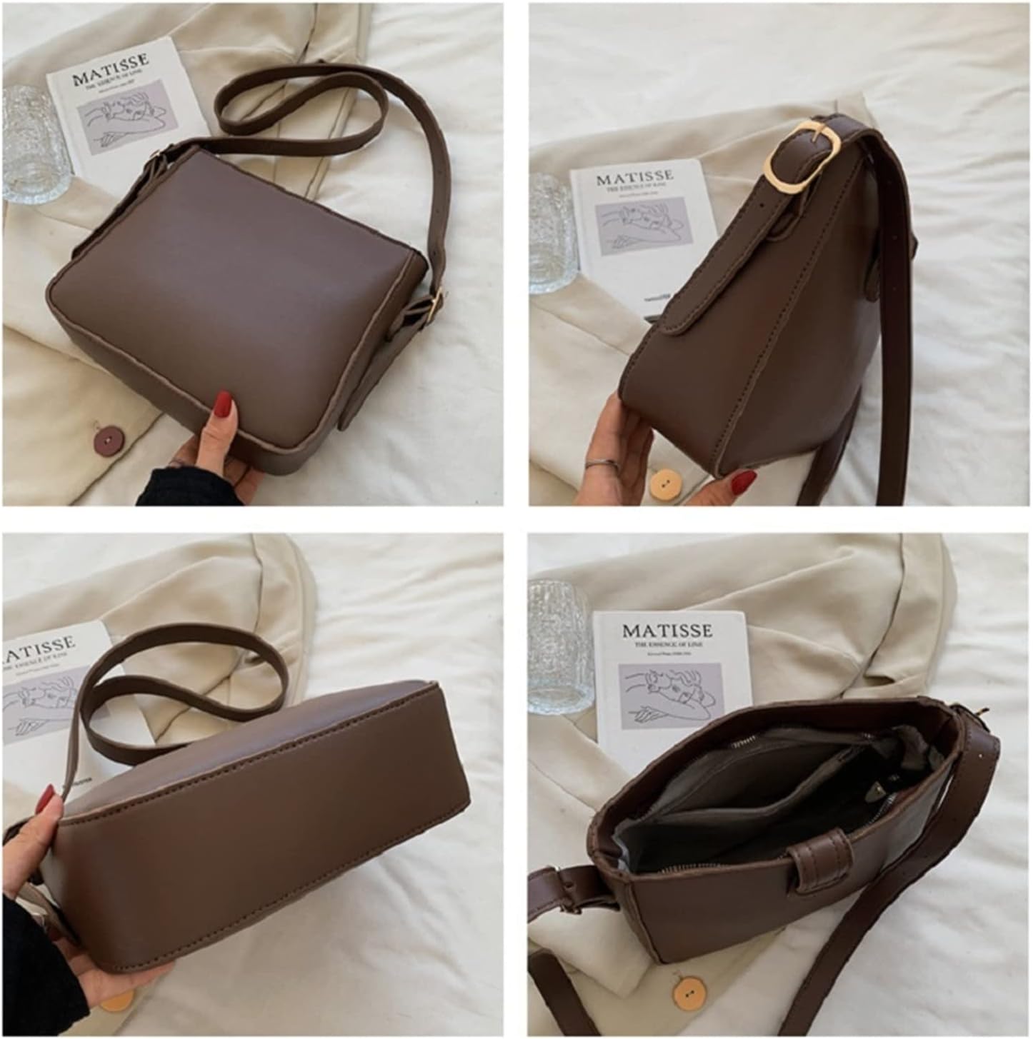 Ella | Vintage läder axelväska