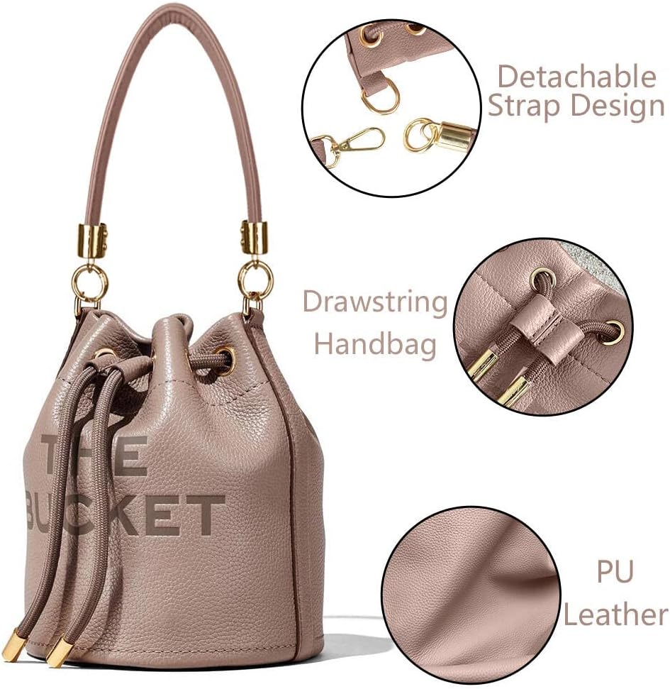 Eva | Stilfull dragsko bucket axelväska