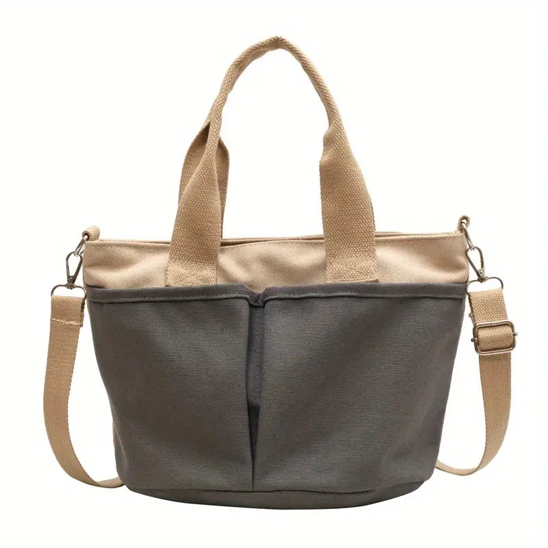 Isabel | Stilren canvas axelväska