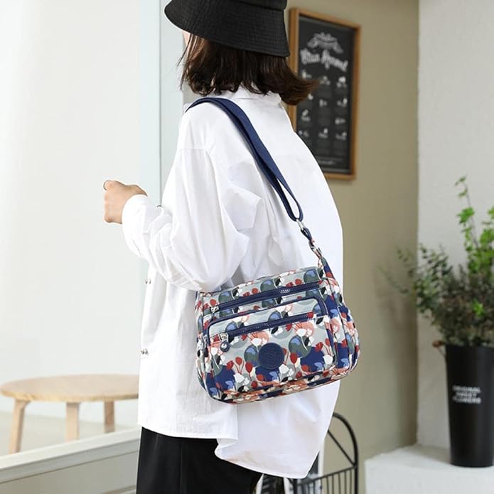 Zara | Stor vattentät nylon crossbody messenger-resväska