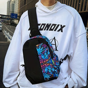 Sam | Umhängetasche mit Graffiti-Design und Diebstahlschutz