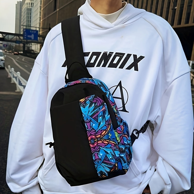 Sam | Umhängetasche mit Graffiti-Design und Diebstahlschutz