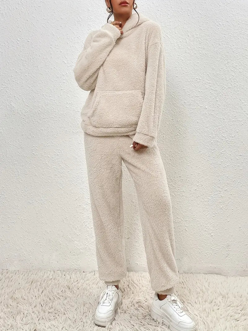 HAILEY | Dam Teddy-Fleece Tvådelat Set