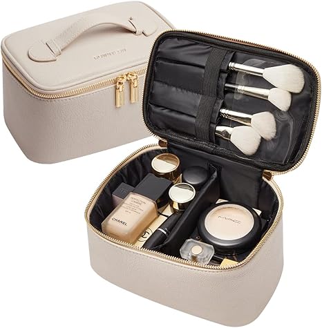Dalia | Damen Deluxe Leder Reise Kosmetiktasche