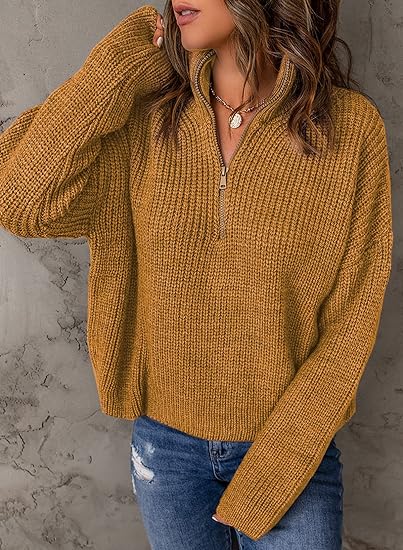 Yvonne | Elegant damtröja med V-ringning och polokrage