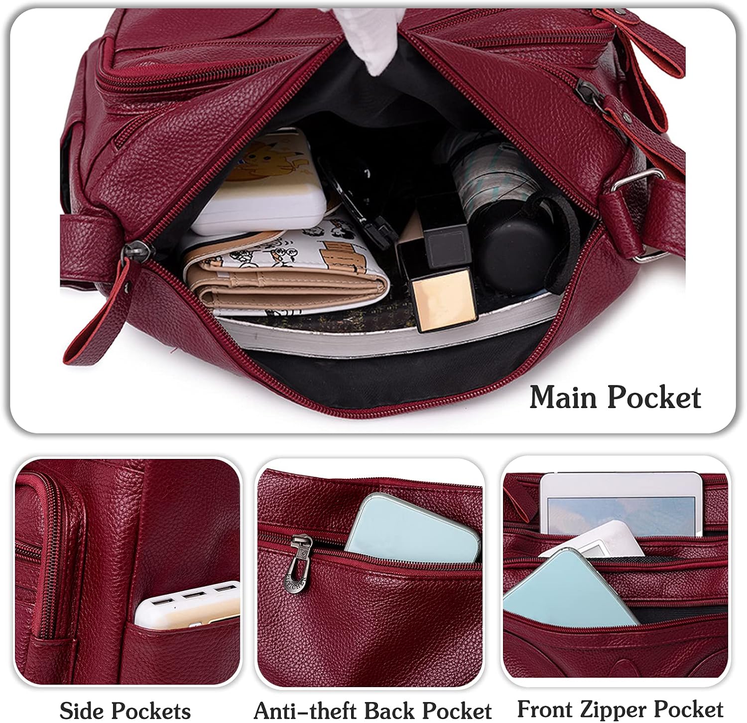 Lana | Wasserdichte Leder Schultertasche