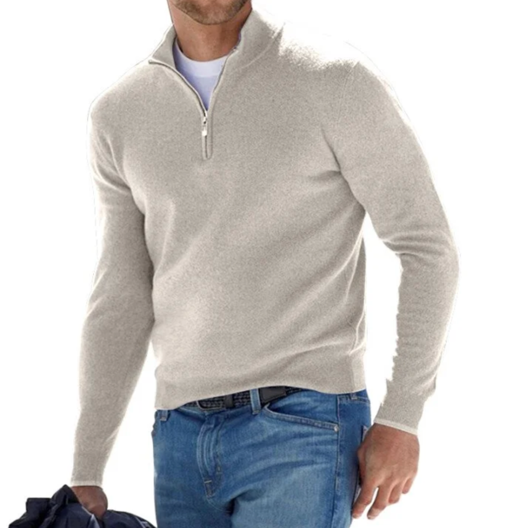 MORRIS | Eleganter und raffinierter Herren-Pullover mit Reißverschluss