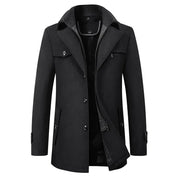 Eleganter Mittelanger Wintermantel mit Stehkragen
