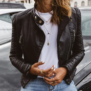 Damen Lederjacke in Schwarz – Zeitlose Eleganz