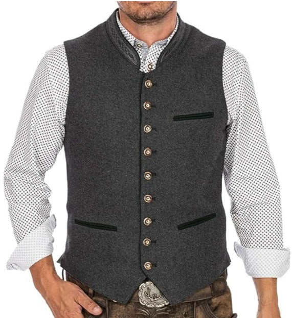 Lederhosen Lucas - Den stiliga och unika folkdräktsvästen för män
