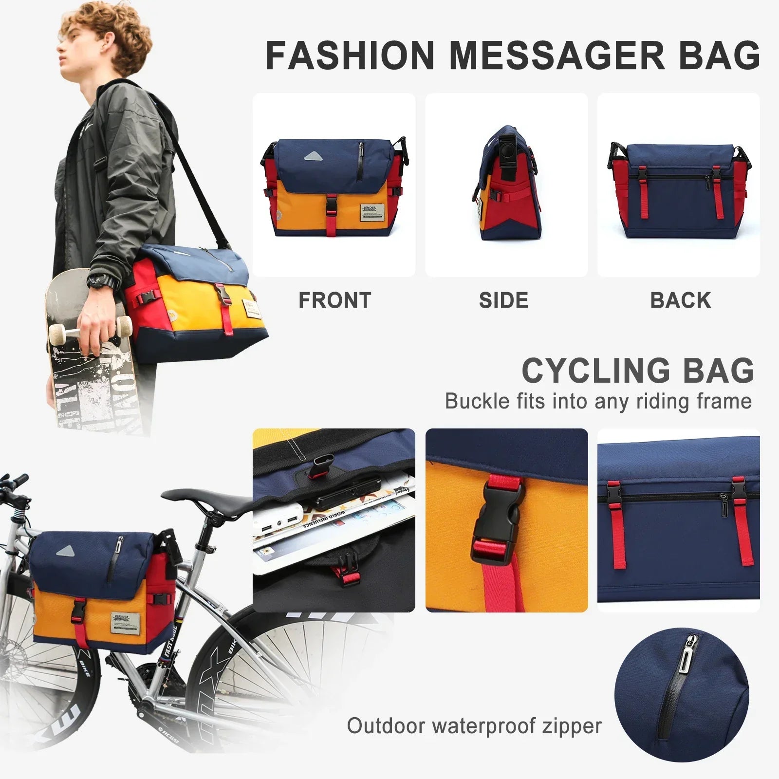 Luke | Klassisk vattentät crossbody messenger- och resväska