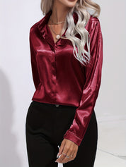 Aaliyah | Satin-Hemd mit Knopfleiste für Damen 12