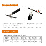 AeroSpin 360 Springseil – Verstellbares Stahlseil-Springseil mit Aluminiumgriff 8