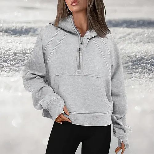 Charlotte | Femininer halvreissverschluss pullover för stil och komfort