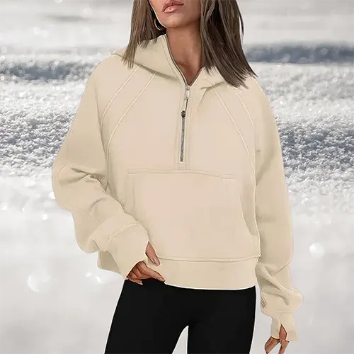 Charlotte | Femininer halvreissverschluss pullover för stil och komfort