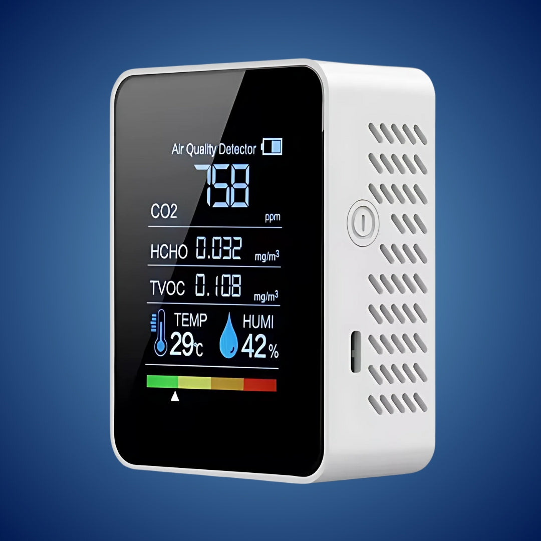 AirSense Pro CO2 Kohlendioxidmonitor Luftqualitätsdetektor | Echtzeit -Warnungen - Luftqualitätsmonitor - für saubere Luft 0
