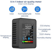 AirSense Pro CO2 Kohlendioxidmonitor Luftqualitätsdetektor | Echtzeit -Warnungen - Luftqualitätsmonitor - für saubere Luft 5