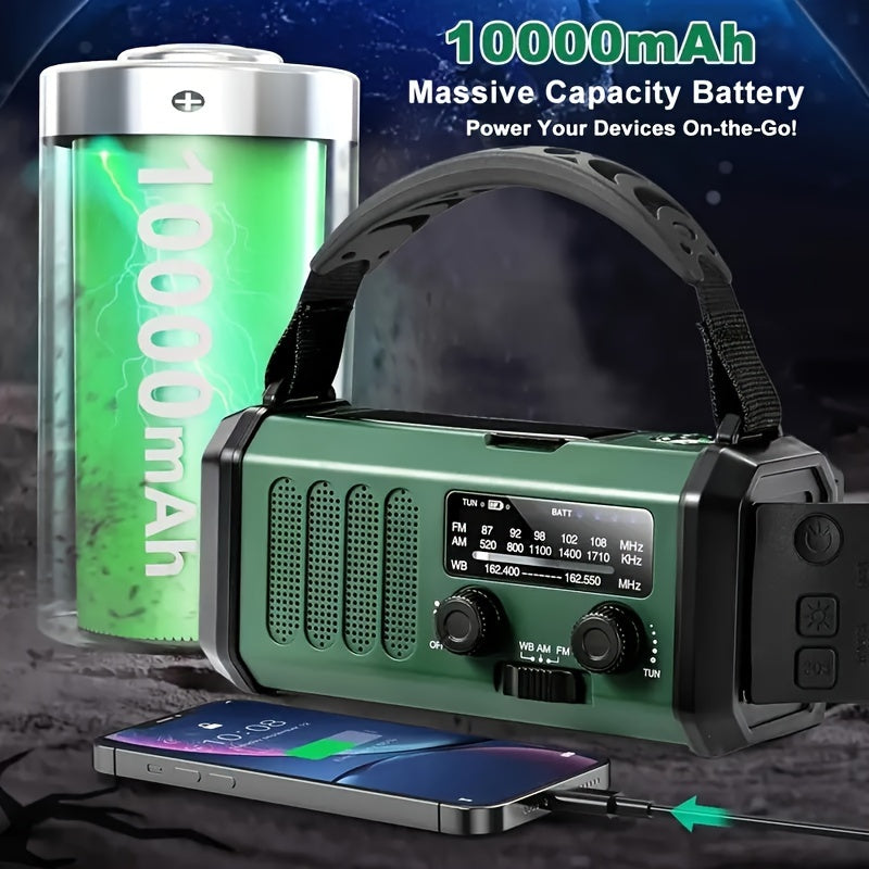 All-in-One-Notfallradio mit Taschenlampe, Solarpanel, USB-Ladegerät und NOAA-Wetterzugriff-Kompaktes Überlebensgerät 2
