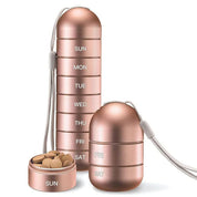 Aluminium 7 Tage tragbarer Pillenorganisator für das Reisen, Pill -Box -Pillenbehälter 3