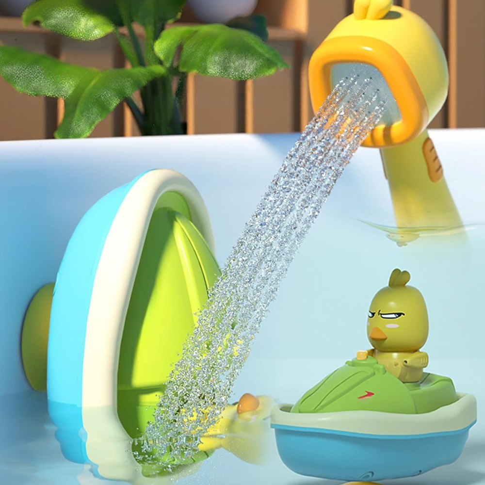 AquaTots | Badespielzeug-Set mit schwimmenden Enten und sanftem Wassersprüher für Kinder 3