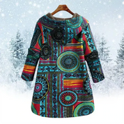Evaan | Boho patchwork hoodie med varm foder för damer