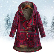 Evaan | Boho patchwork hoodie med varm foder för damer