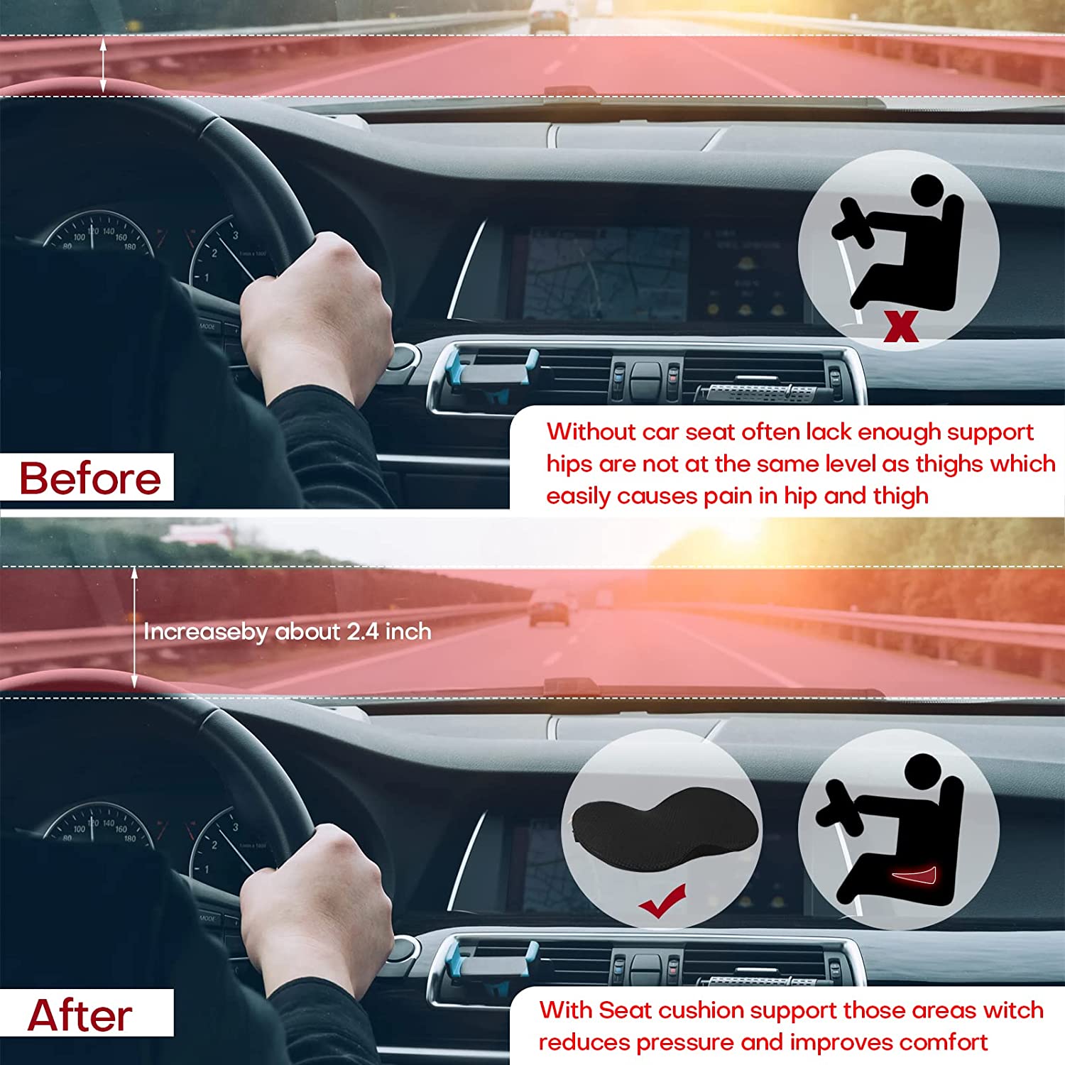 Auto -Booster -Sitzkissen für Erwachsene 7