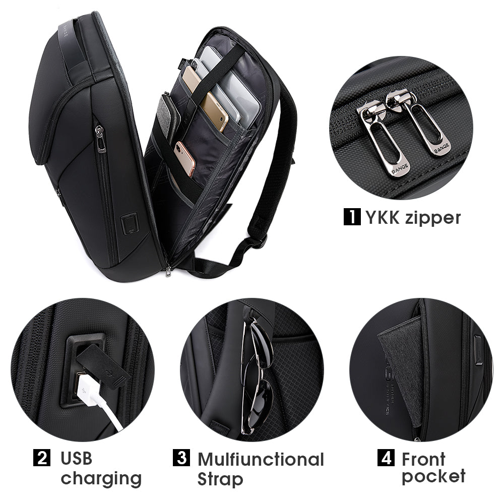 BANGE BUSINESS 15,6 ZOLL LAPTOP-RUCKSACK FÜR MÄNNER UND FRAUEN 4