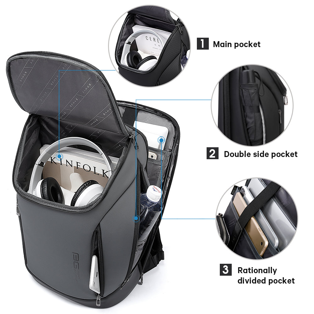 BANGE BUSINESS 15,6 ZOLL LAPTOP-RUCKSACK FÜR MÄNNER UND FRAUEN 6