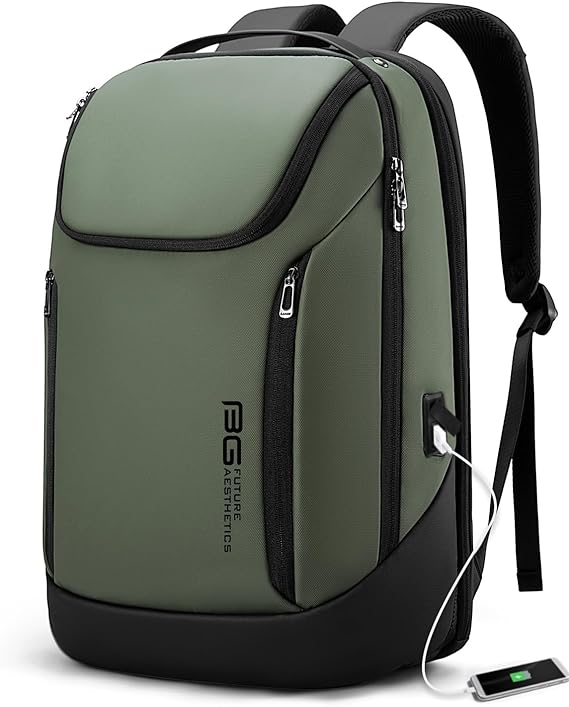 BANGE Business Wasserdichter Rucksack Geeignet für 15,6 Zoll Laptop Rucksack mit USB-Aufladung 10