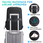 BANGE Business Wasserdichter Rucksack Geeignet für 15,6 Zoll Laptop Rucksack mit USB-Aufladung 5