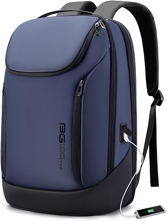 BANGE Business Wasserdichter Rucksack Geeignet für 15,6 Zoll Laptop Rucksack mit USB-Aufladung 9