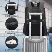 BANGE Laptop-Rucksack für Herren, Business-Reiserucksäcke mit USB-Ladeanschluss, Weekender-Handgepäck-Rucksack 2