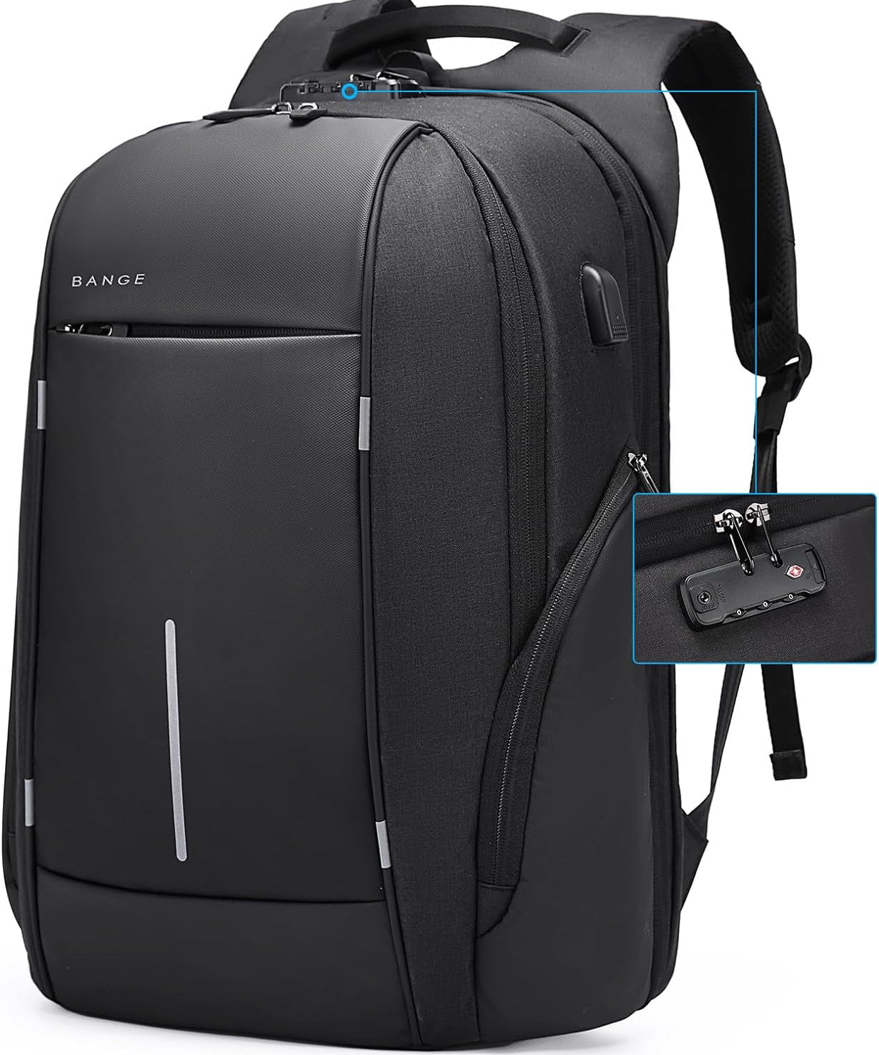 BANGE Leichter Reiserucksack, Laptop-Rucksack für 15,6-Zoll-Notebooks, modische Arbeitsrucksäcke für den Alltag für Männer und Frauen 0