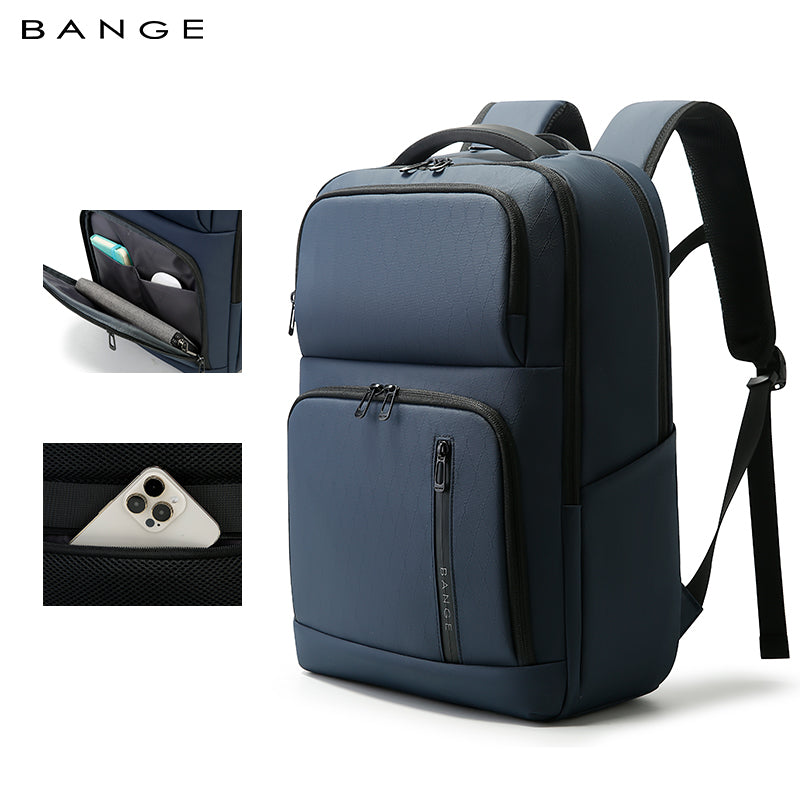 BANGE Neuer organisierter wasserdichter Pendler-Business-Schulrucksack 10